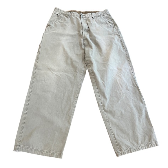 Rei Co-Op Other - REI Co-op Mens 36x32 Organic Cotton Canvas Work Pants Khaki Straight Leg Hiking